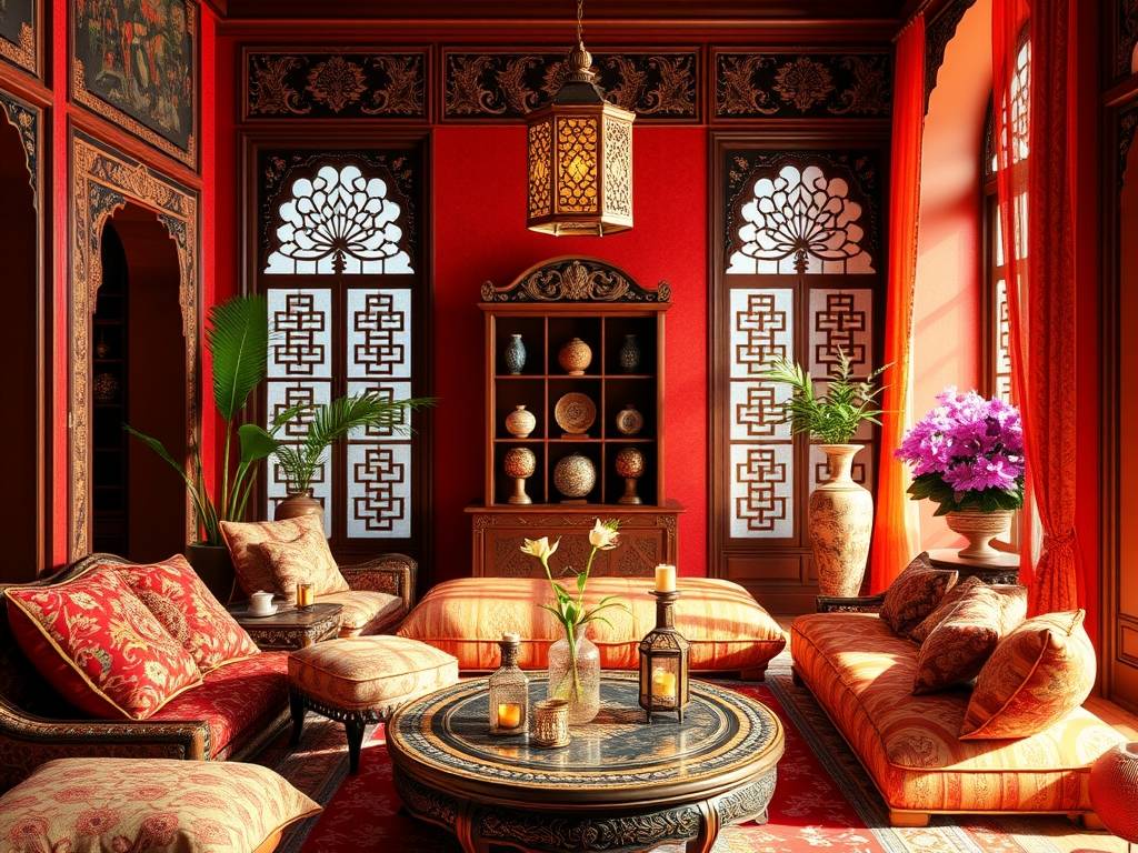 Styl orientalny we wnętrzach: jak łączyć kolory, wzory i materiały dla harmonii i egzotyki