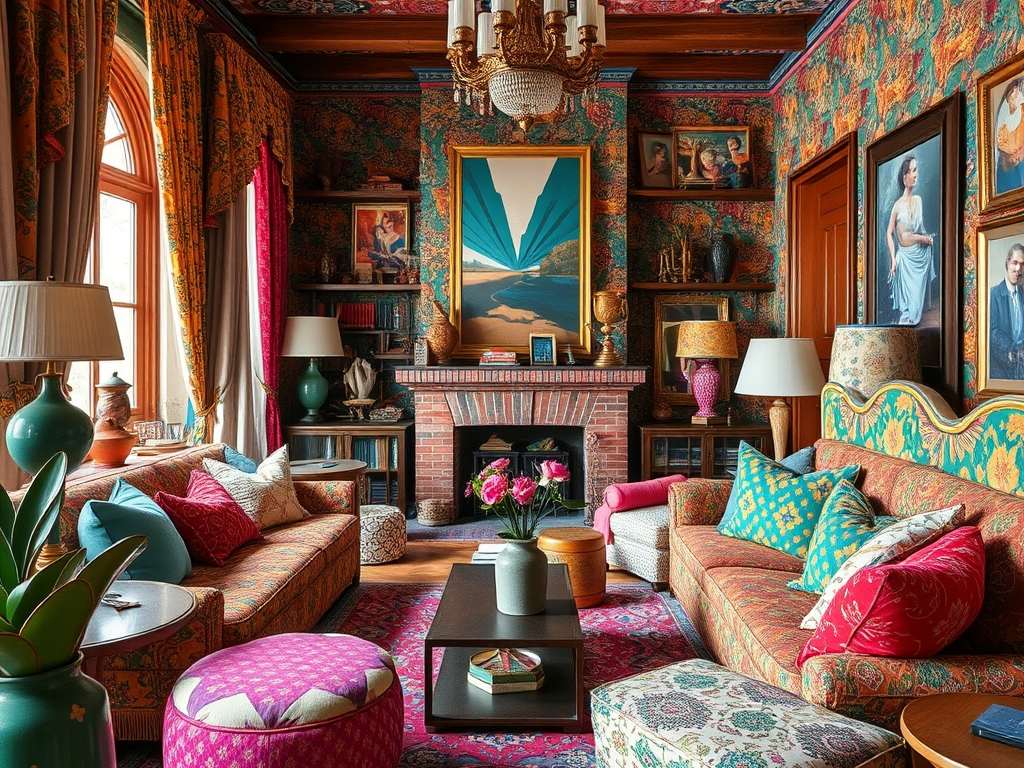 Styl maksymalistyczny we wnętrzach: jak łączyć kolory, wzory i tekstury, by uniknąć chaosu i kiczu