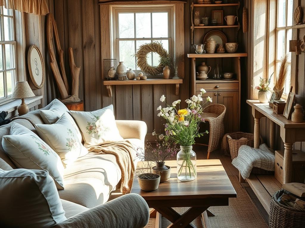 Styl cottagecore we wnętrzach: jak stworzyć przytulną wiejską atmosferę z naturalnych materiałów i dodatków