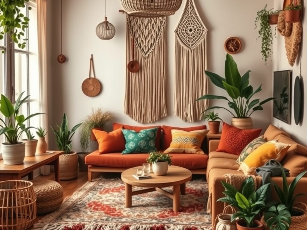 Styl boho w mieszkaniu: jak stworzyć przytulną przestrzeń łączącą naturalność, kolory i rękodzieło